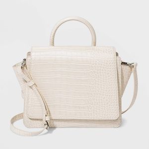 Faux Alligator Skin Handbag